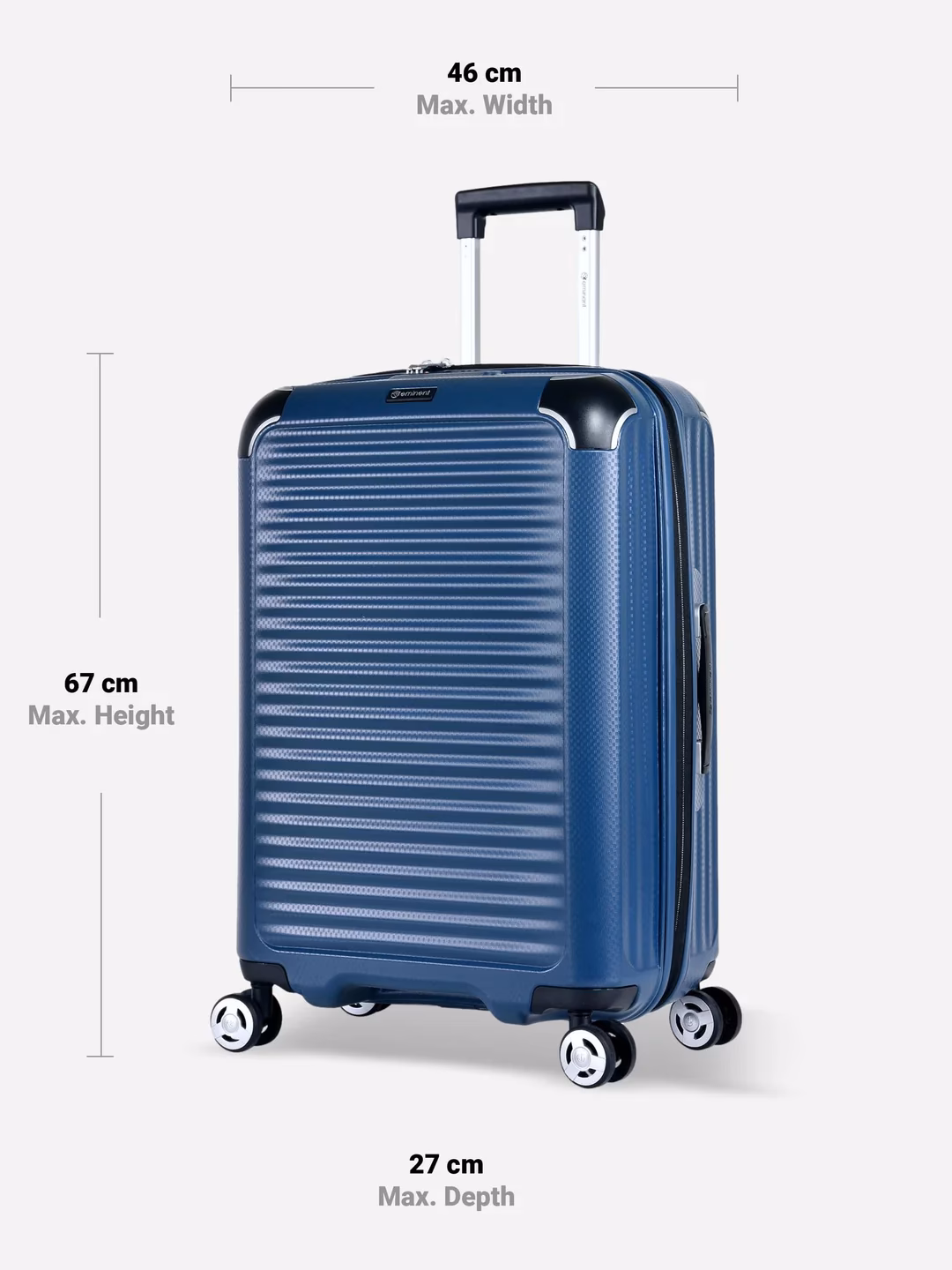 Hvad er målene på en kabine kuffert?