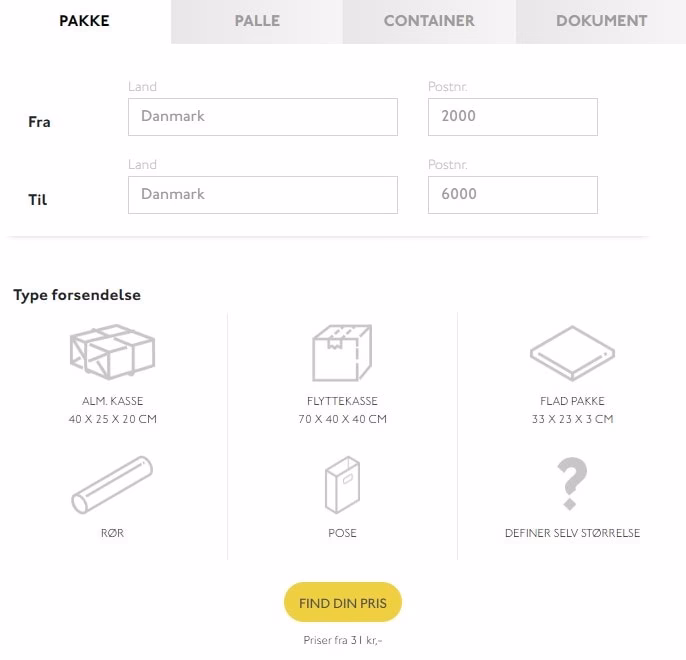 Hvordan sender man en kuffert?